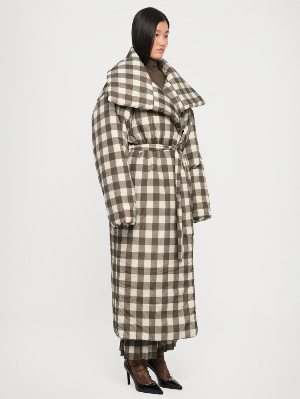 Norma Kamali High-Collar Full-Length Puffer Coat - Picture 7 of 7